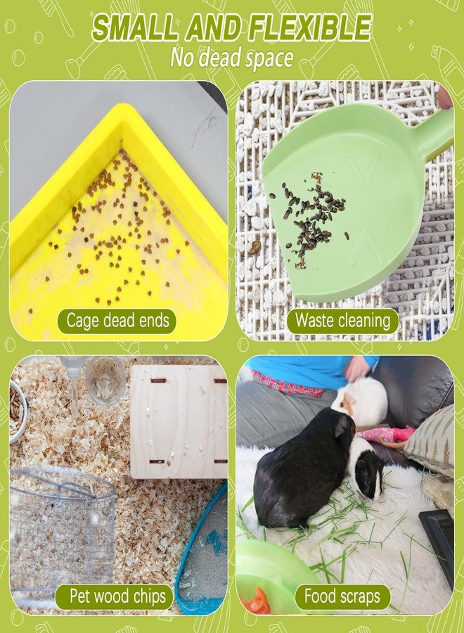 RYPET Pet Cage Cleaning Tool-Small Broom and Dustpan Set, Mini Dustpan and Whisk Brush Set for Guinea Pig Chinchilla Hamster Ferret Hedgehog Rabbit Reptile, Cage Cleaner for Small Animal Waste Green - Image 3